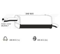 ERNST Endschalldämpfer für MAZDA FORD 310185