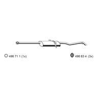 ERNST Endschalldämpfer für MERCEDES-BENZ 1684902221 1684901521 1684901421 351218