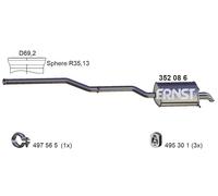 ERNST Endschalldämpfer für MERCEDES-BENZ 2034901421 352086