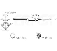ERNST Endschalldämpfer für MERCEDES-BENZ 351270