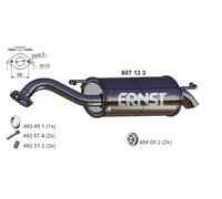 1x Endschalldämpfer ERNST 687133 passend für TOYOTA