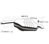 ERNST Endschalldämpfer links für GENERAL MOTORS OPEL 043212