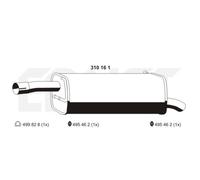 1x Endschalldämpfer ERNST 310161 passend für FORD MAZDA