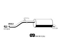 ERNST Endschalldämpfer für OPEL CORSA D 1.0 60/65 PS A10XEP Z10XEP 13220780