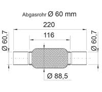 Flexrohr 460132 Auspuff Wellrohr