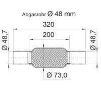 1x Flexrohr, Abgasanlage ERNST 460194 passend für