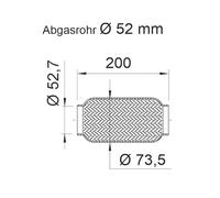 1x Flexrohr, Abgasanlage ERNST 460040 passend für