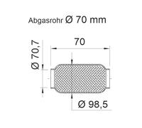 ERNST Flexrohr, Abgasanlage 98,5mm 460446