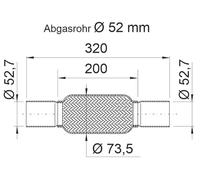 1 Flexrohr, Abgasanlage ERNST 460101 passend für