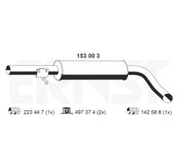ERNST Mittelschalldämpfer für SKODA VAG 153003