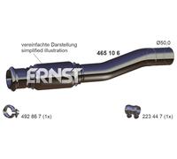 ERNST Reparaturrohr, Mittelschalldämpfer 465106 mitte für Peugeot Citroën