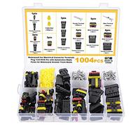 eROOSY 1004 STÜCK Wasserdichte Kabel Steckverbinder, Auto Wasserdichter Steckverbinder 1/2/3/4/5/6 polig KFZ Stecker für Motorrad Roller LKW Boote Truck, 23-16AWG (1004 Stück)