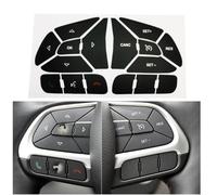Ersatz Lenkradknopf Reparatur Aufkleber für Jeep Für Renegade Modell 1323 und für Compass 2017 2021 mit Vinyl Aufkleber für Button Restaurierung (Typ A)