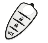 Ersatz-Tasten für Autoschlüssel mit Funkfernbedienung aus Silikon/Gummi Kompatibel mit Alfa Romeo MiTo Giulietta 7 Farben 3 Tasten (Weiss)