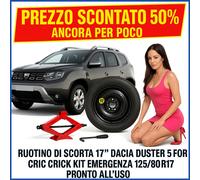 Ersatzrad 17" Dacia Duster 5 Löcher Wagenheber Wagenheber Set Notfall 125/80R17