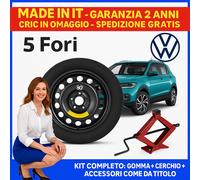 Ersatzrad Kit VW Volkswagen T-Cross 16” 5 Löcher Mit Wagenheber DOT2025