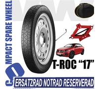 Ersatzrad Notrad Reserverad 17" für VW T-Roc mit Wagenheber Schlüssel Tasche NEU
