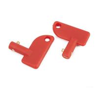 Ersatzschlüssel für Standard-Batterie-Trennschalter, roter ABS-Kunststoff, Stromabschaltung, Ersatz für Auto, Van, Boot, LKW und Marine-Anwendungen, 2 Stück