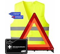 Erste Hilfe Notfall Pannen Set Warndreieck Warnweste lange steril 03/2030 WALSER