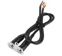 ERYUE Edelstahl-Motorrad-Lenkerschalter, LED-Steuerdruckknopf, Wasserdicht, Langes Kabel, Blaues Licht, Geeignet für 12 V, Nachrüstung mit Allgemeinem Retro-Motorrad für Scheinwerfer, (2*Schalter)