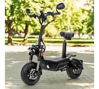 Escooter Elektroroller WANDLER-K/E mit Sitz - bis 140 Kg - 45 km/h Schwarz
