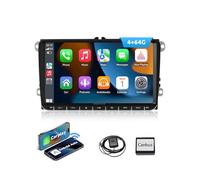 Essgoo 4+64G Autoradio 9 Zoll Android 14 Radio mit Carplay und Wireless Auto für VW Golf 5 6 Touran B6 EOS Tiguan Polo mit Bluetooth GPS RDS Navi Mirror Link FM SWC