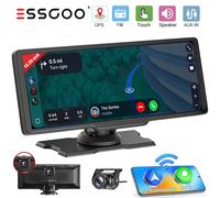 ESSGOO 4K 10.26' Dashcam Carplay Autoradio Android FM Bluetooth Apple AutoKamera