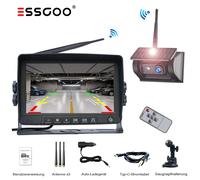 ESSGOO Solar Rückfahrkamera Einparkhilfe Funk Kabellos Mit 7 Zoll Monitor LKW RV