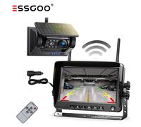 ESSGOO Solar Rückfahrkamera Einparkhilfe Kabellos Mit 7 Zoll Farb Monitor LKW RV