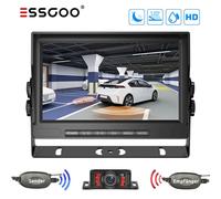 ESSOGOO Kabellose Auto Rückfahrkamera mit 7" TFT LCD Monitor Lkw-Bus-Farbmonito