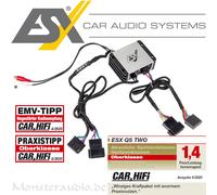 ESX 380 Watt Mini 2-Kanal Auto Verstärker plug&play ISO für VW Golf 3 4 Passat