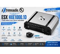 ESX HXE1000.1D | Monoblock Class D Digital Verstärker Endstufe 550 Watt RMS Ausgangsleistung