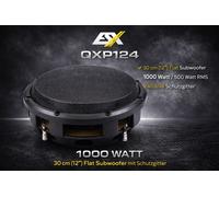 ESX QXP124 Quantum 12“ (30 cm) Flat-Subwoofer incl. Schutzgitter aus der Quantum-Serie | 1000W max