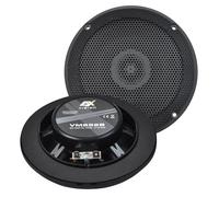 ESX VMS-52B - schwarzer 13 cm 2-Wege-Koax für Marine/Outdoor/Caravan | extrem flach - Einbautiefe 2,5 cm | UV-Beständig und feuchtigkeitsresistent | 1 Paar