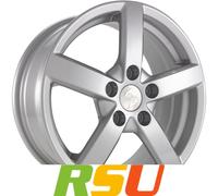 Etabeta Eros silver 5.5x15" ET40 LK5 100 ML 57.1 Alufelgen 15 Zoll