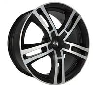 ETABETA URIEL schwarzmatt poliert mit Edelstahlkappe 11.0Jx23 5x120 ET35