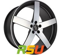 Etabeta Uros-K black matt full polished 8.5x19" ET35 LK5 112 ML 78.1 Alufelge...