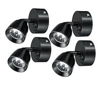 Etomvoop 12V LED-Spot-Leselampen, Wohnwagen-Innenbeleuchtung, EIN/AUS-Schalter, Nachtwandlampen für T4, T5, T6, Wohnmobil, Boot, Yartch, LKW (Schwarz-2-4Stück)