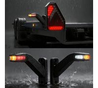 ETUKER 2x Anhänger Begrenzungsleuchte Umrissleuchte Positionsleuchte 12V 24V LED Seitenleuchten Gummistiel Seitenmarkierungsleuchten Wasserdicht für LKW Van E-Mark