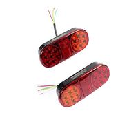 ETUKER LED Anhänger Rückleuchten Bremsleuchte, 12V Wasserdichte Rücklicht Kontrollleucht Mit Kennzeichenleuchte, Für Wohnwagen/RV/LKW (14 LED-Chips-1 Paar)