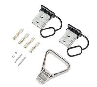 Etyrerre 2 StüCk 2/0 AWG 350 A Batterie Anschluss Kabel Schnell Kupplung Trennsatz für Anderson Anschluss für Winden AnhäNger