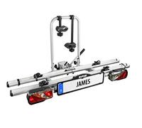 EUFAB 11417 Fahrradträger JAMES, E-Bike geeignet, Diebstahlschutz, erweiterbar, für 2 Fahrräder, für Anhängerkupplung