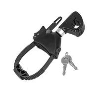 EUFAB 11577 Strap-Rahmenhalter kurz, abschließbar, für U-Bügelrohr: Ø 3,0 cm, 12 cm Länge