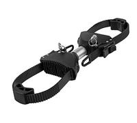 EUFAB 11579 Strap-Rahmenhalter beidseitig, abschließbar, 15 cm Länge, Silber, Schwarz