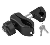 EUFAB 11629 Rahmenhalter abnehmbar kurz Ø 25+30mm, Schwarz/Silber