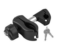 EUFAB 11629 Rahmenhalter abnehmbar kurz Ø 25+30mm, Schwarz/Silber