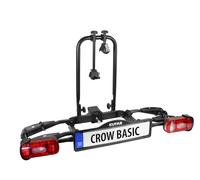 EUFAB 11569 Fahrradträger CROW BASIC, E-Bike geeignet, teilweise vormontiert, für 2 Fahrräder, für Anhängerkupplung, Schwarz