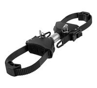 EUFAB 11579 Strap-Rahmenhalter beidseitig, abschließbar, 15 cm Länge, Silber, Schwarz
