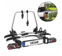 EUFAB Flügeltür Fahrradträger für zwei Fahrräder / E-Bike bis 60 Kg ausziehbar