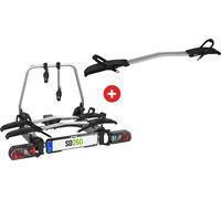 Eufab SD260 Flügeltür Kupplungs-Fahrradträger für 3 Fahrräder, E-Bike geeignet silber